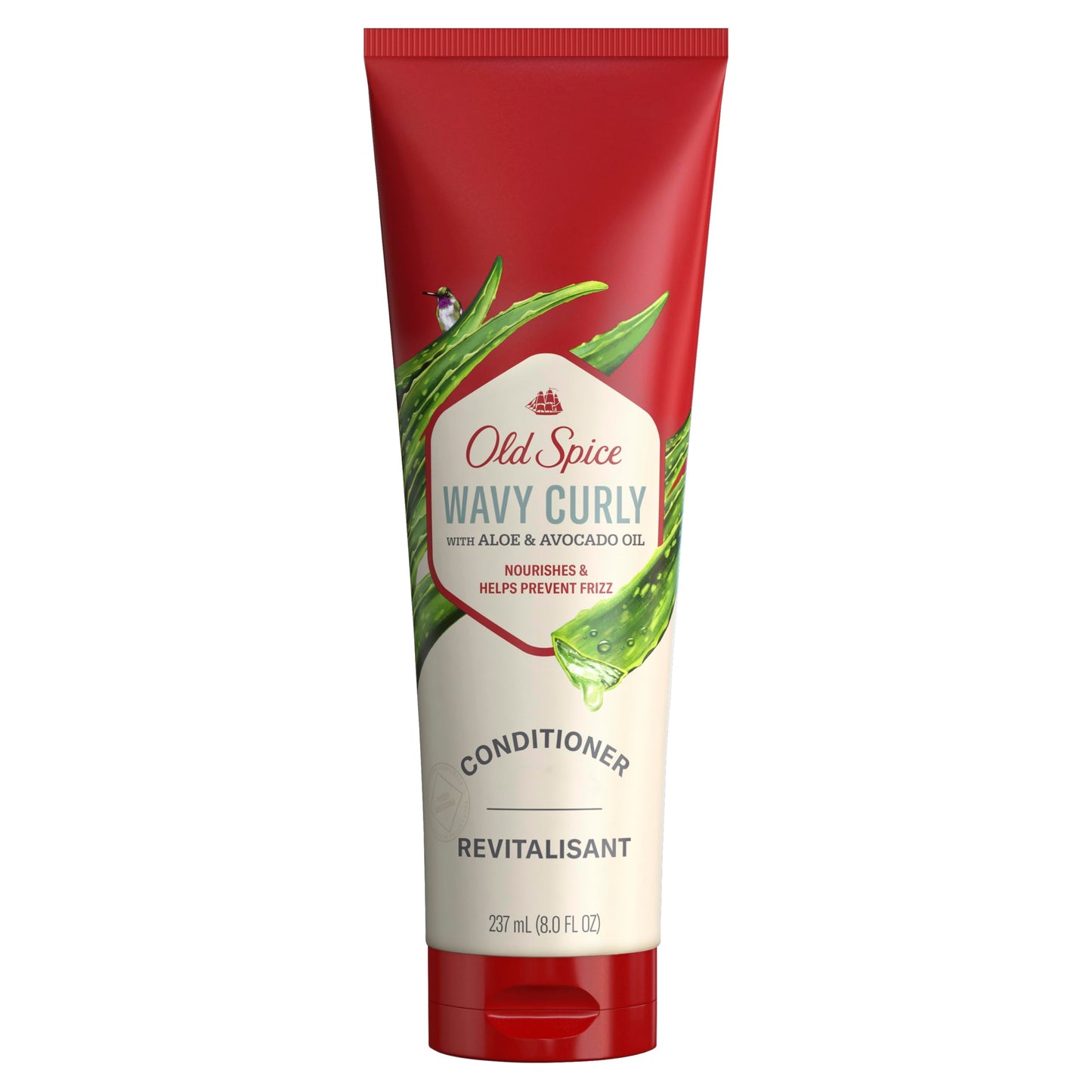 Old Spice Wavy Curly Hair Moisturizer with Aloe & Avocado Oil - 237 ml (8 fl oz) | Nourishes, Defines Curls & Helps Prevent Frizz