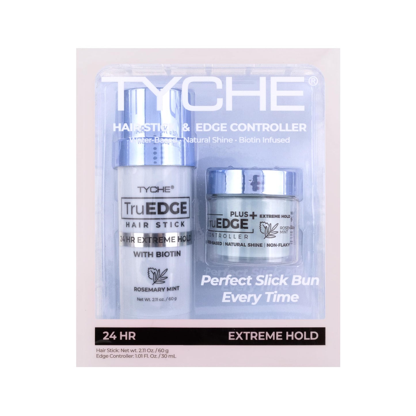 Tyche by Nicka K New York, Edge Controller and Hair Styling Stick, 24 Hour Hold, Water Based, Natural Shine, Biotin Infused (Rosemary Mint)