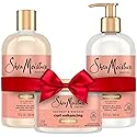 SheaMoisture Coconut & Hibiscus Curl & Shine Shampoo & Conditioner + Curl Enhancing Smoothie for Bouncy Curls, Frizz Control, Gifts for Women