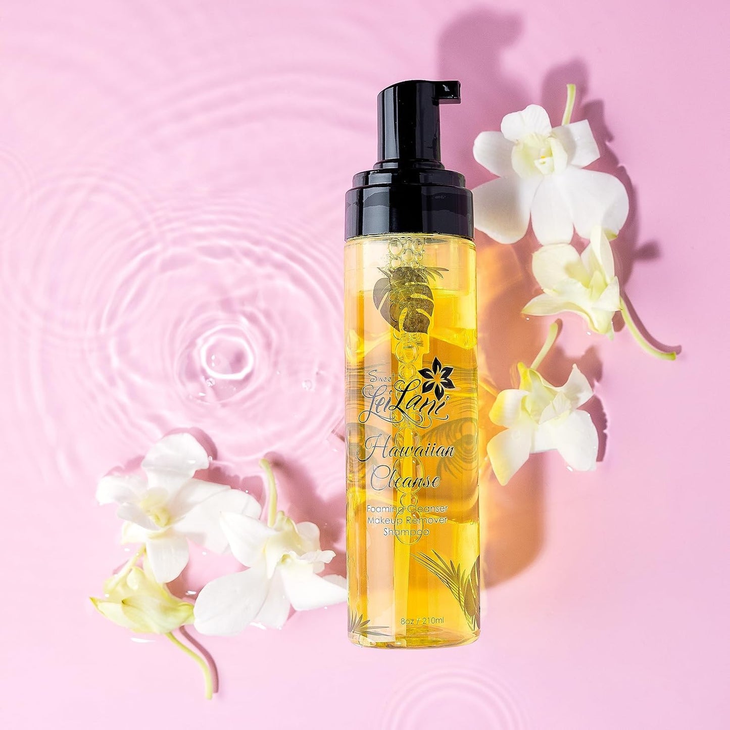 Sweet LeiLani Hawaiian Hydrating Foaming Facial Cleanser, Body Wash, Makeup Remover, Shampoo, Makeup Brush Cleaner | Multi Purpose Cleanser