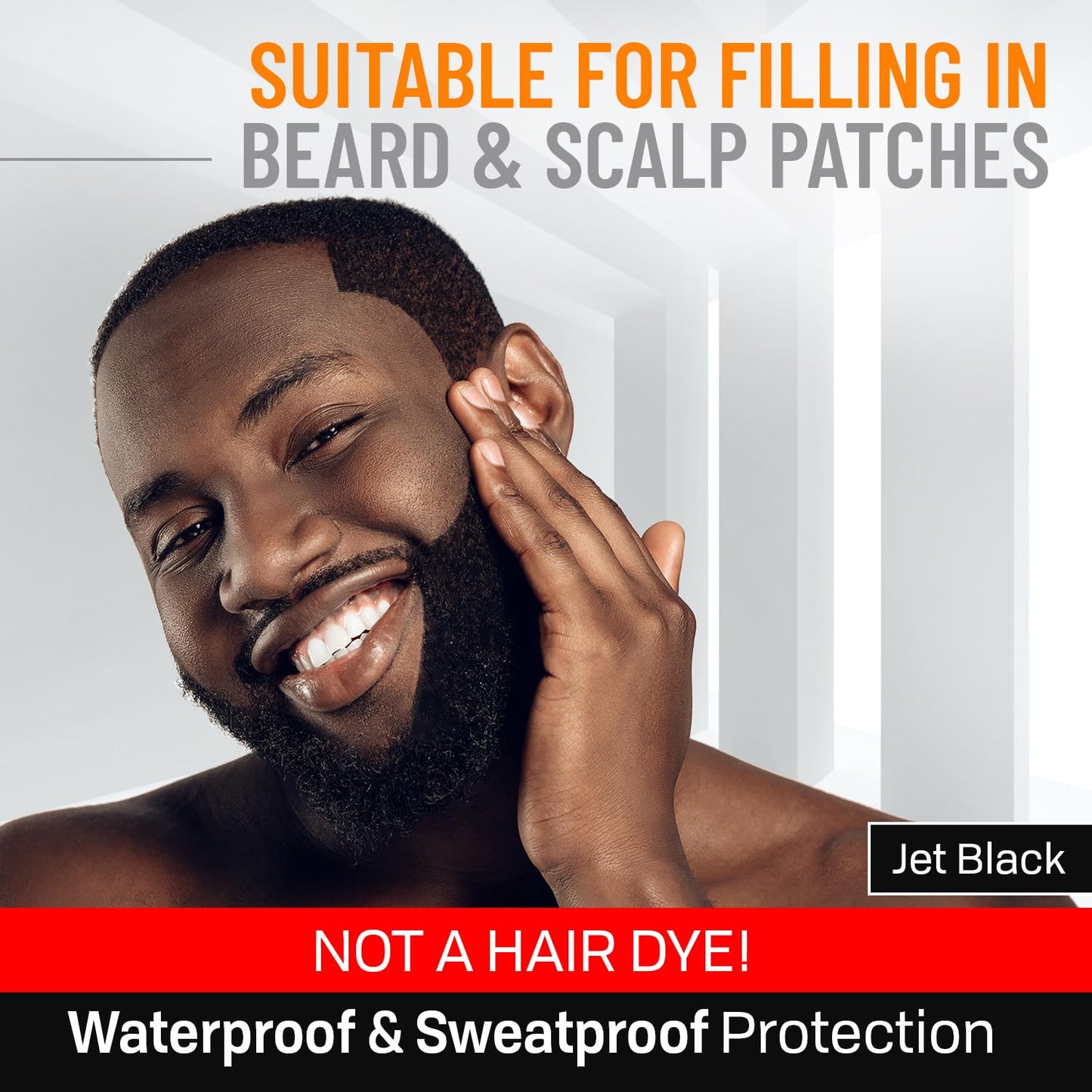 Beard Pen Filler for Men - Barber Styling Grooming Pencil - Waterproof, Sweat Proof, Long Lasting Solution with Natural Finish - Cover Beard and Scalp