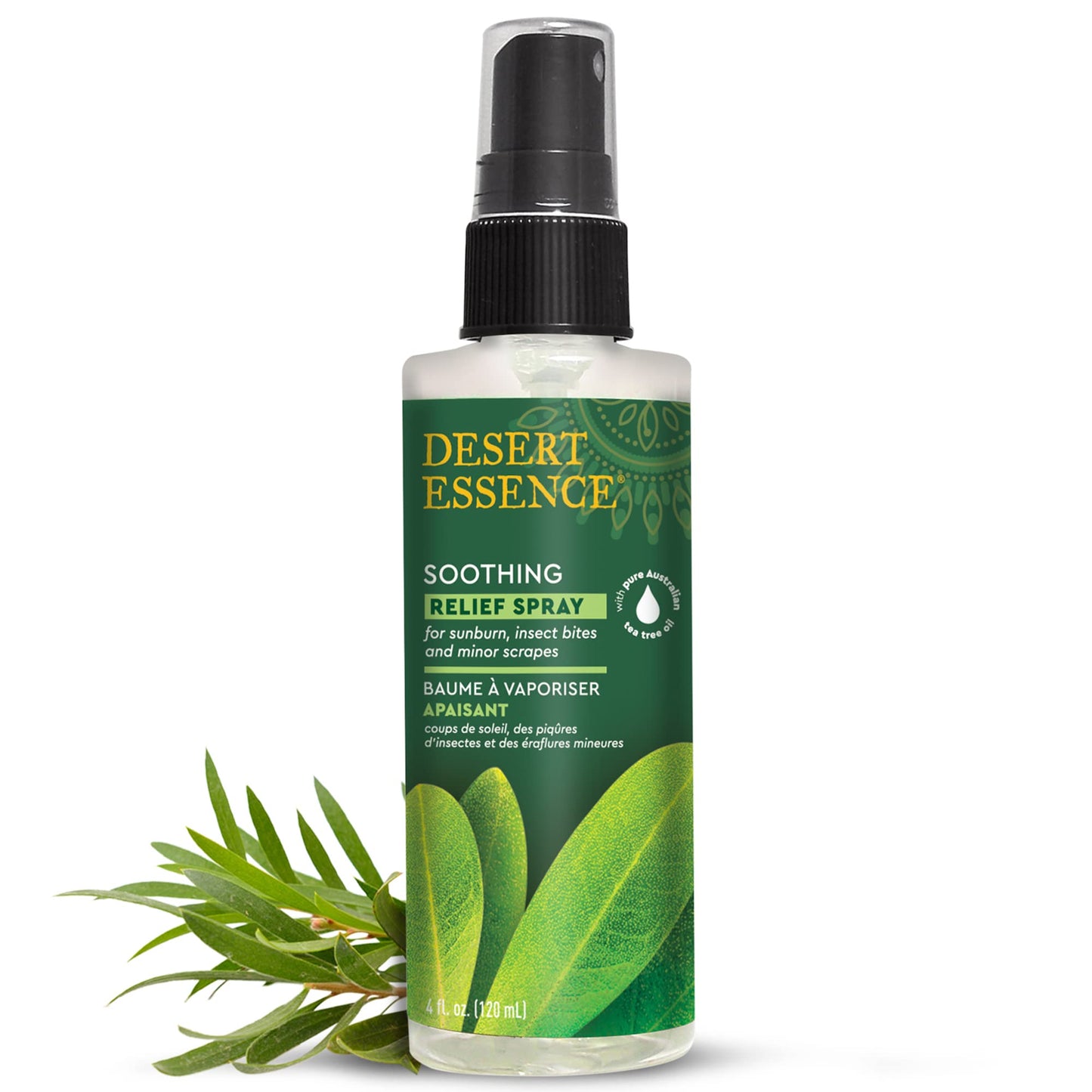 Desert Essence Tea Tree Relief Spray, 4 Ounce -- 6 per case.