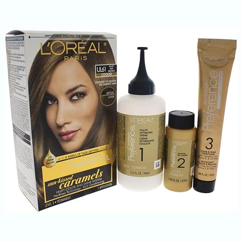L'Oreal Paris Superior Preference Color Care System, Hi-Lift Ash Brown (Pack of 3)
