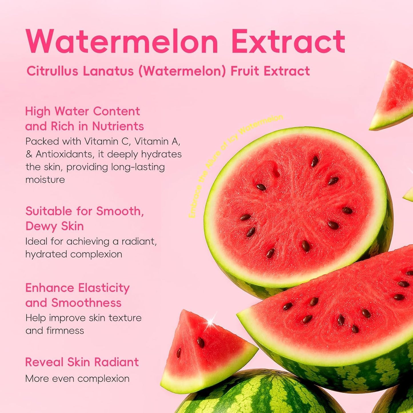 QUIYUM Watermelon Niacinamide Skin Care Set, Daily Routine Facial Skincare Beauty and Personal Care QUIYUM