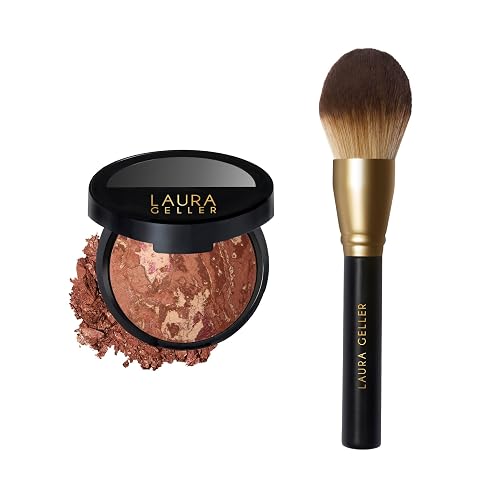 LAURA GELLER NEW YORK Bronze-n-Brighten Multipurpose Bronzer, Deep + Classic Bronzer Brush