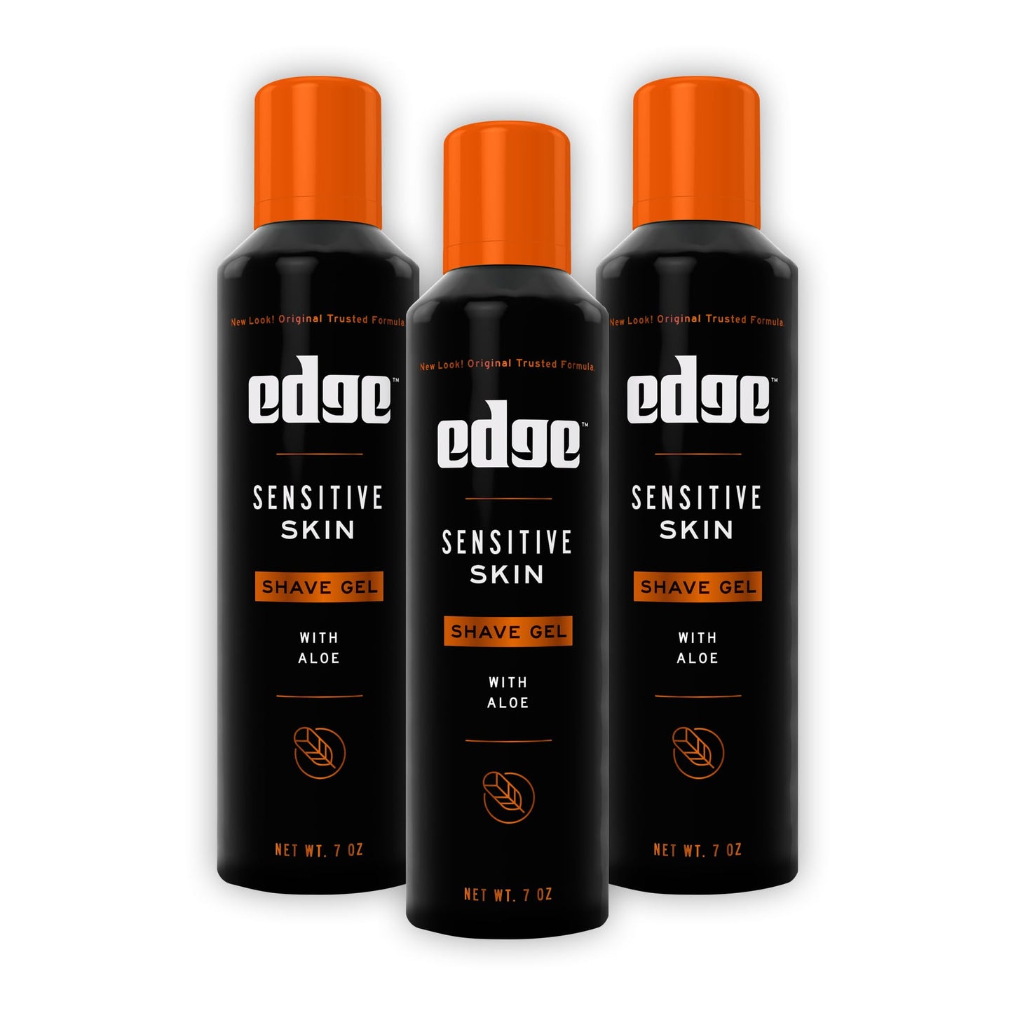 Edge Shaving Gel for Men, Sensitive Skin with Aloe, 7oz (3 Pack) - Shaving Gel For Men That Moisturizes, Protects, and Soothes To Help Reduce Skin