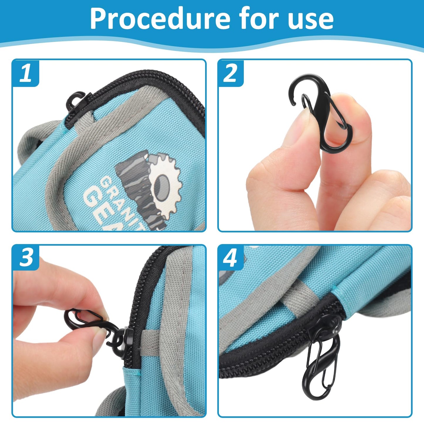 Phinus Lock Combo 21PCS Anti-Theft Clips for Luggage, Clothing, Backpacks, Boots, Purses & Travel Sports – Black/Silver/Gold