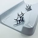 manqianxun Spider Web Crown Halloween Costume Fancy Fashion Party Look Black Lashes False Eyelashes 1 Pairs