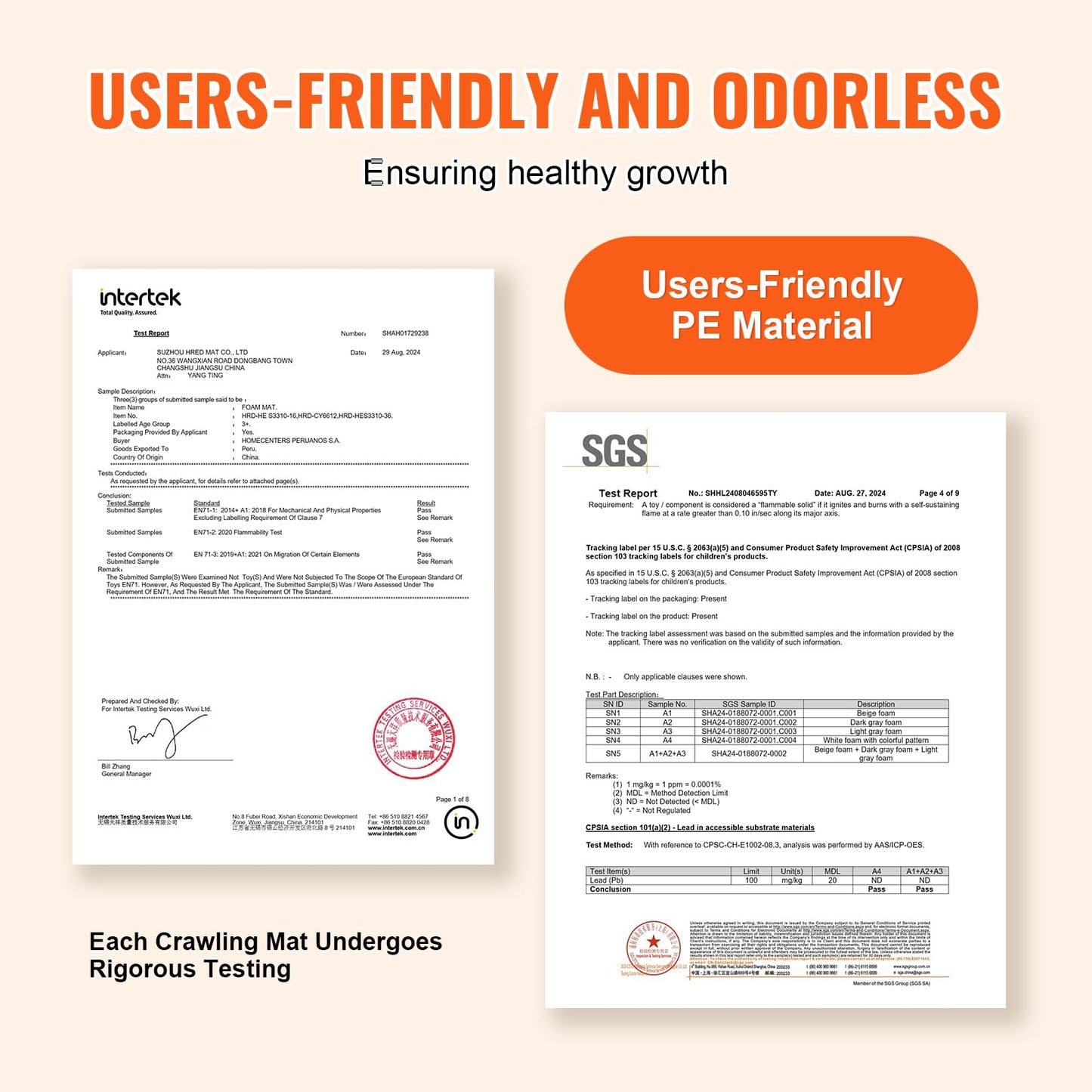 VEVOR 36 Tiles Kids Play Mat – 0.4" Thick EVA Foam Interlocking Puzzle Mats, 12"x12" Each, 36 Sq Ft for Nursery, Playroom, Camel/Gray/Beige