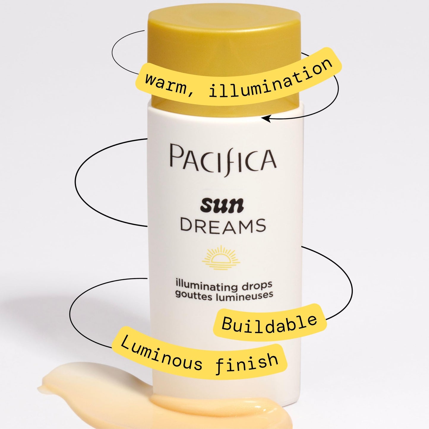 Pacifica Sunset Glow Drops - Face Bronzer - Vitamin C Face Bronzing Makeup for Instant Sun-Kissed Glowing Illuminator & Hydrating Skin Tint |