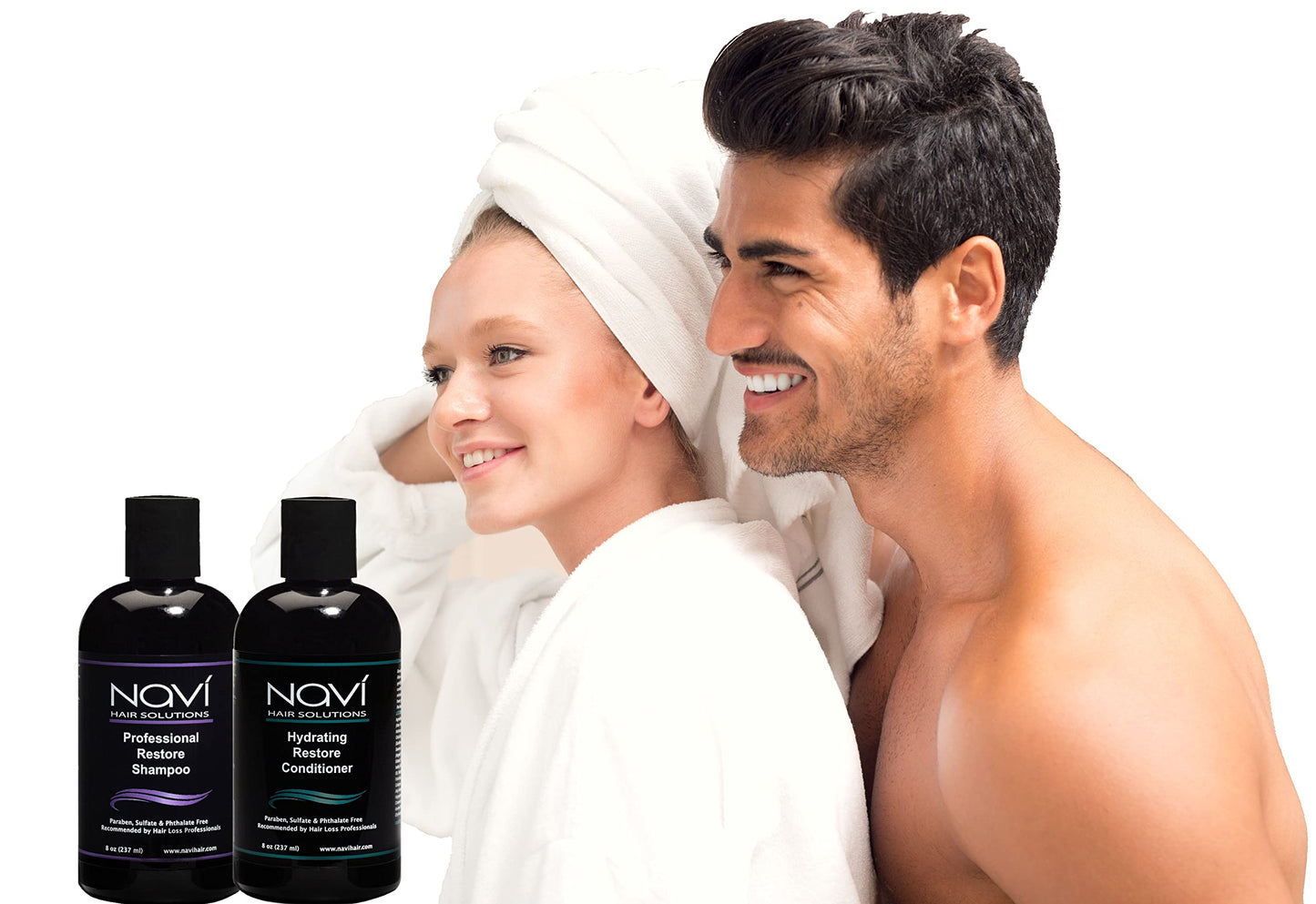 Navi Professional Hair Growth Set - DHT Blocker for Thinning and Hair Loss, Sulfate Free Regrowth Shampoo & Conditioner for Men, Women & Color Treated