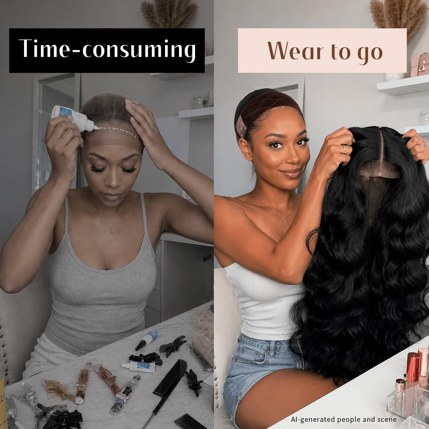 Dreamlover Wig Grip Bands, Dark Brown, 2 PCS Beauty and Personal Care Dreamlover