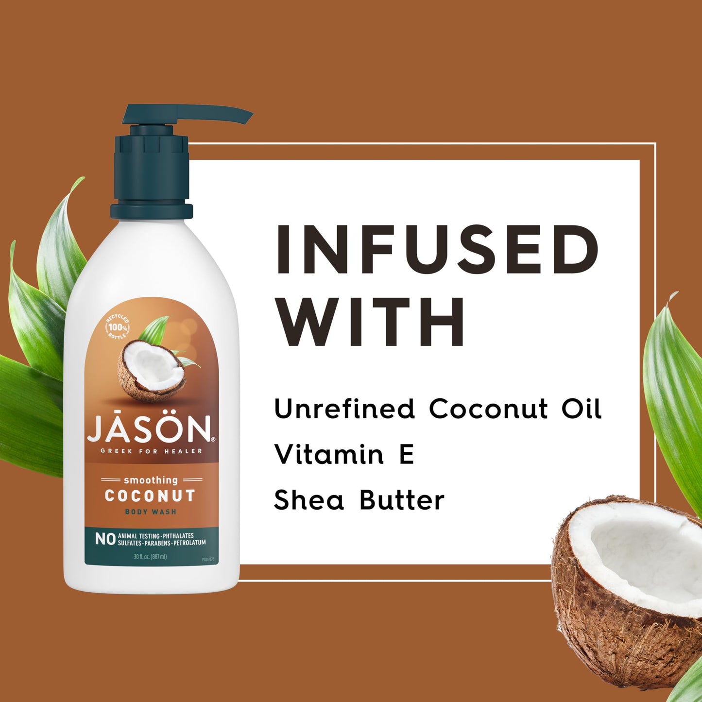 Body Wash,Smthing Coconut, Pack of 3 Beauty & Personal Care JASON