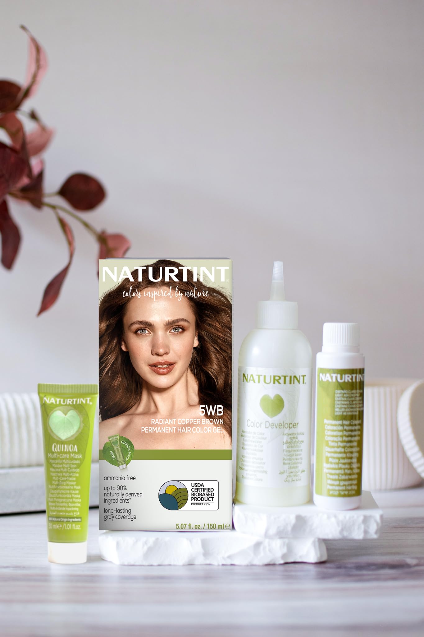 Naturtint 5WB Radiant Copper Brown Permanent Hair Color (Pack of 1), Ammonia Free, Vegan, Cruelty Free, up to 100% Gray Coverage, Long Lasting Results
