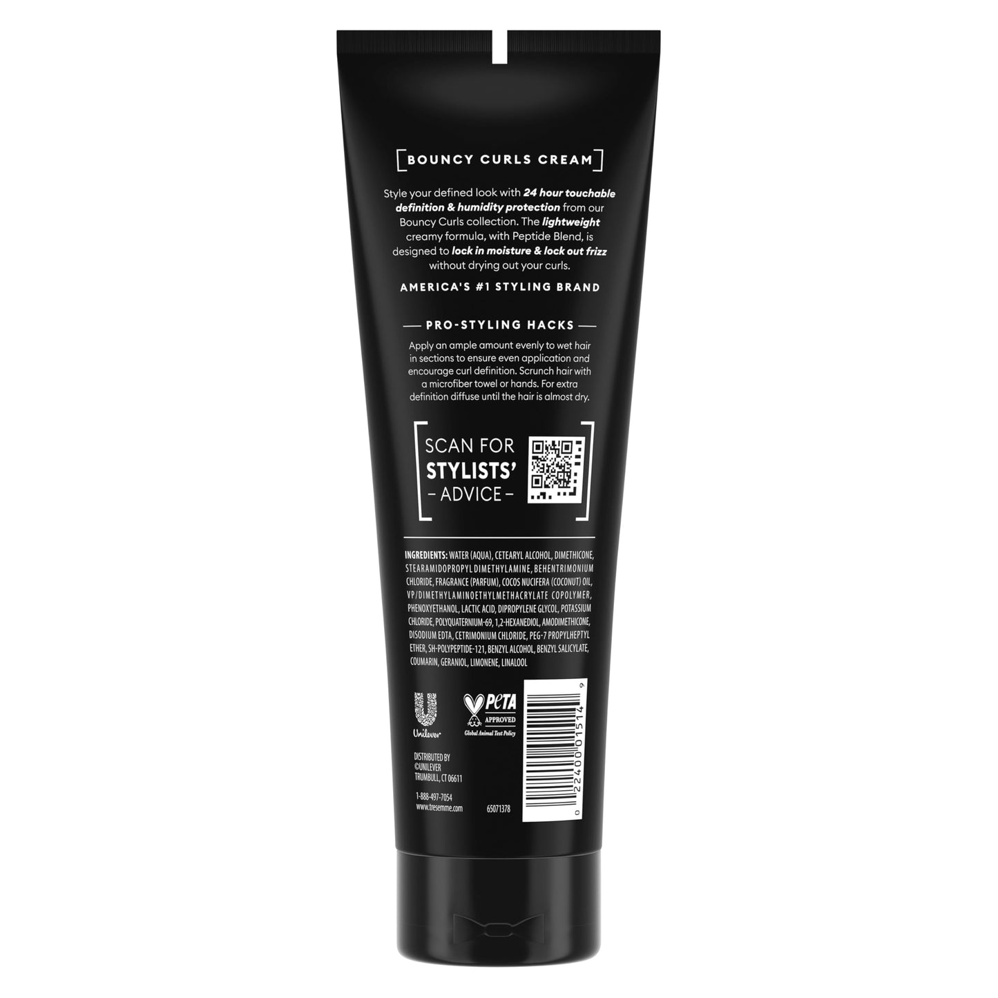 TRESemmé Defining Cream 1 ct Bouncy Curls for Lightweight + Curl Control + Humidity Protection, with Peptide Blend, 9 fl oz