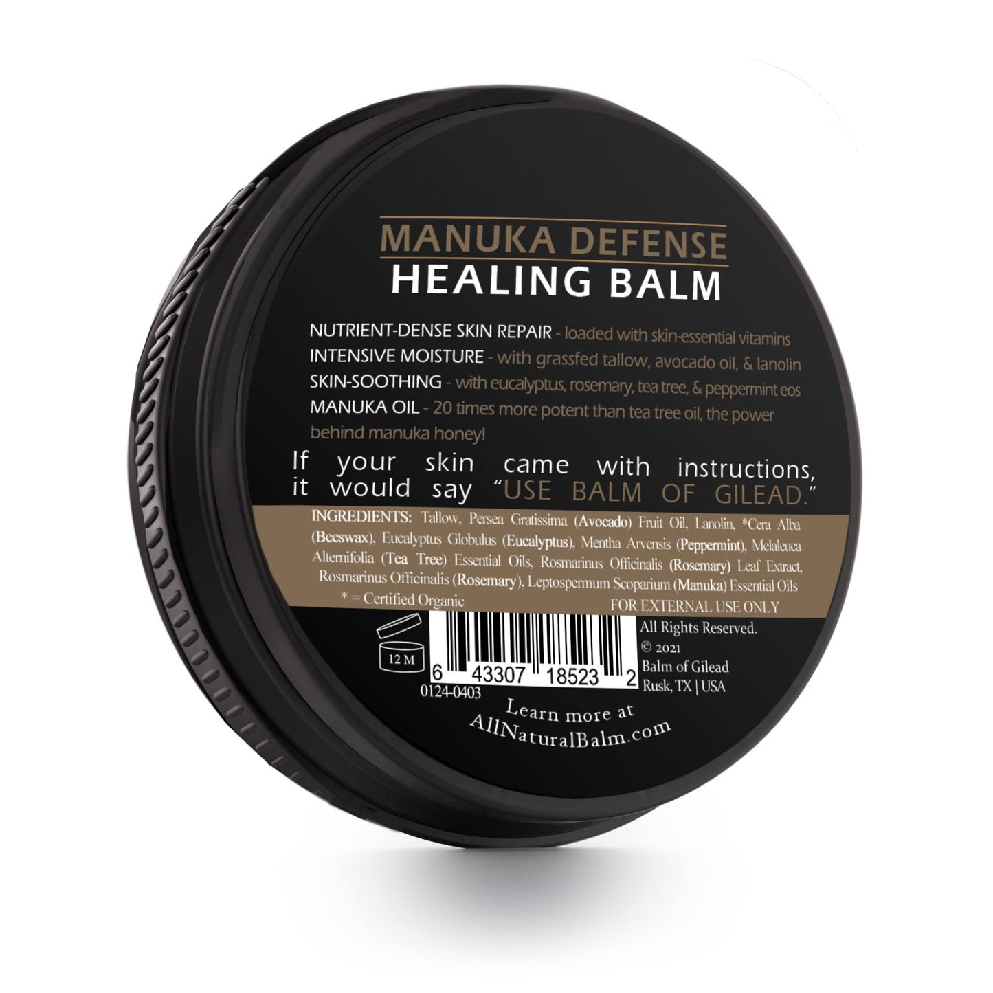 BALM OF GILEAD Tea Tree Balm - 2 fl oz Foot Cream with Tea Tree and Manuka Oil - Intensive Moisture for Itchy Feet, Eczema, Rashes & Dry Skin - Pure