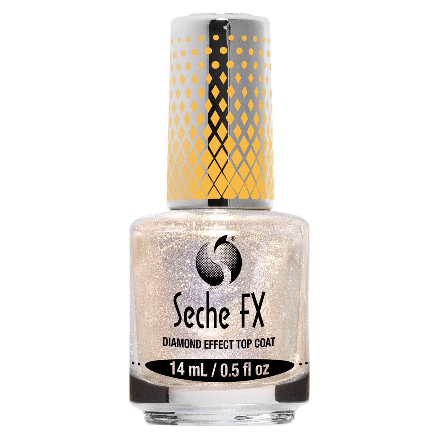 Seche FX Diamond Effect Dry Fast Top Coat Nail Polish - Gold Glitter Finish with Instant Gel-Like Gloss, Fast-Drying Long-Lasting Chip-Resistant Beauty & Personal Care Seche