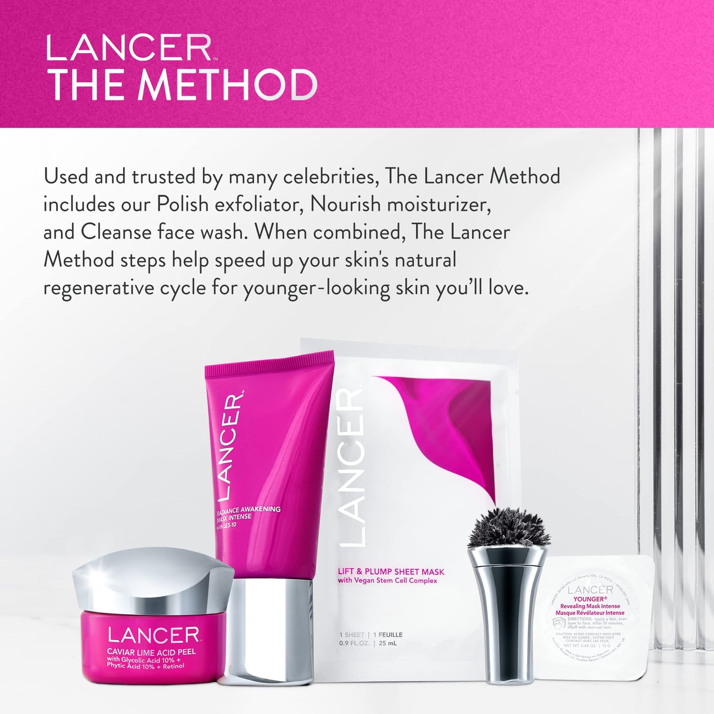 Lancer Skincare | Caviar Lime Acid & Retinol Peel | Glycolic Acid Chemical Peel for Face | Chemical Exfoliant for Dark Spots & Dead Skin Remover | 1.7