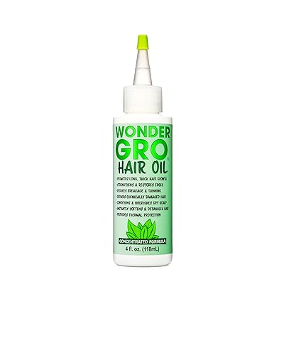 Wonder Gro Hair Growth Oil & Thermal Protection, 4 fl oz - Strengthens & Restores Edges