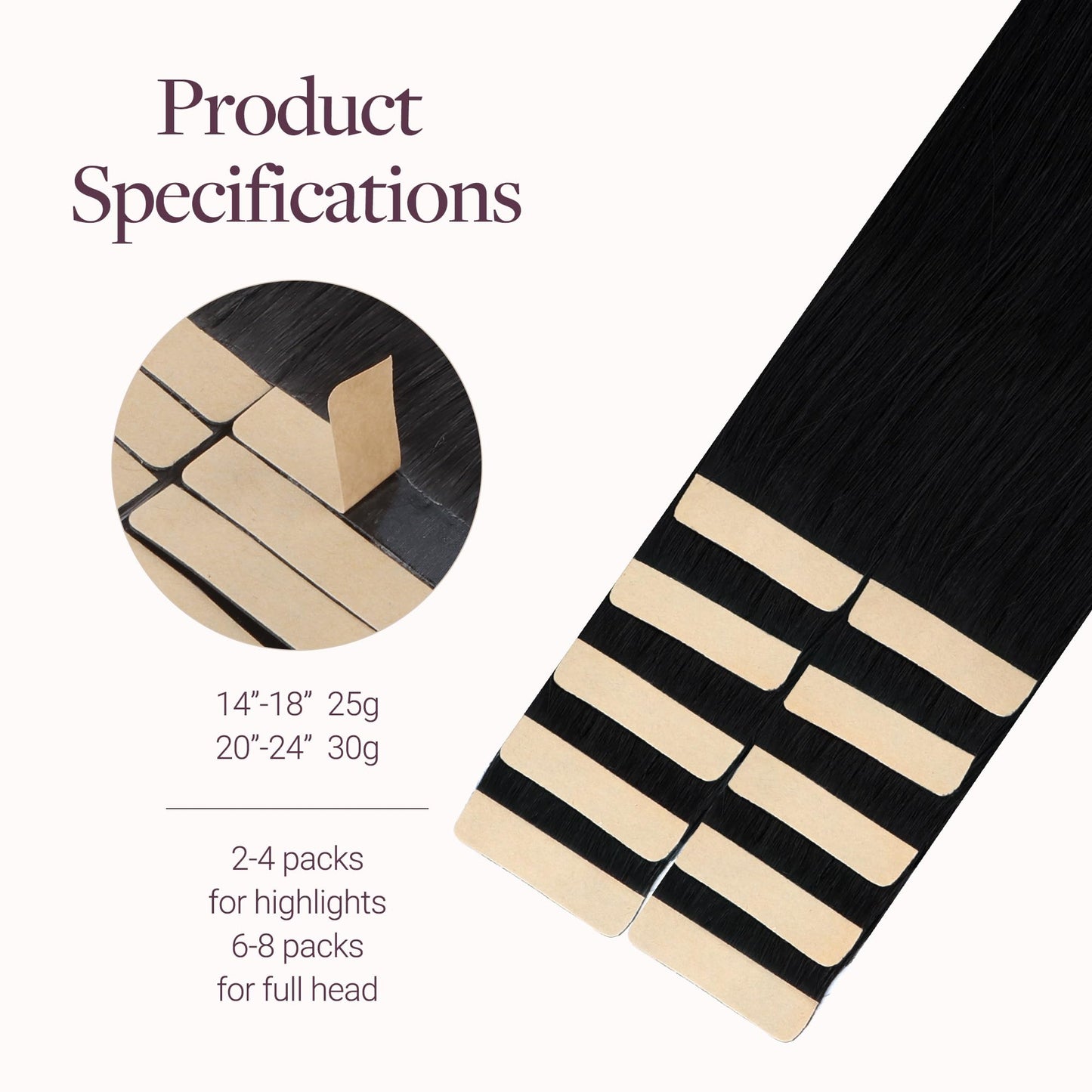 GOO GOO Tape in Hair Extensions Human Hair, 1C Mocha Brown, 16inch 25g 10pcs, Skin Weft Seamless Invisible, Silky Straight with Thick Ends, Remy Human Beauty and Personal Care GOO GOO