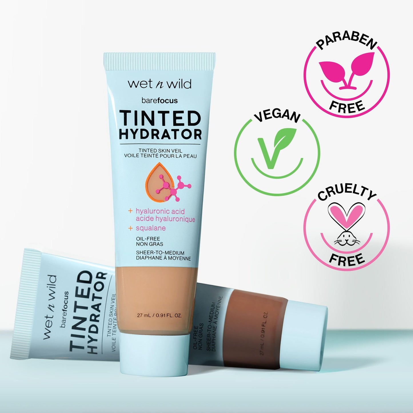 Wet n Wild Bare Focus Tinted Hydrator Matte Finish, Fair Light, Oil-Free, Moisturizing Makeup | Hyaluronic Acid | Sheer To Medium Coverage Beauty and Personal Care wet n wild