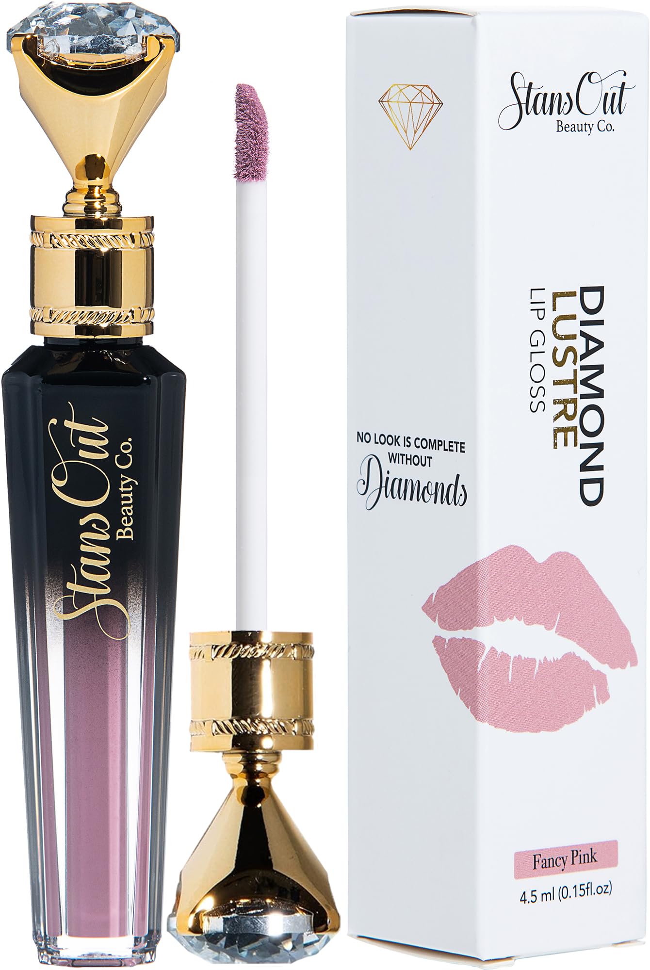 StansOut Beauty Diamond Lustre Fancy Pink Hydrating Lip Gloss | Cute Nude Moisturizing Butter-Smooth Colors | Shades for Naturally Plump & Pout,