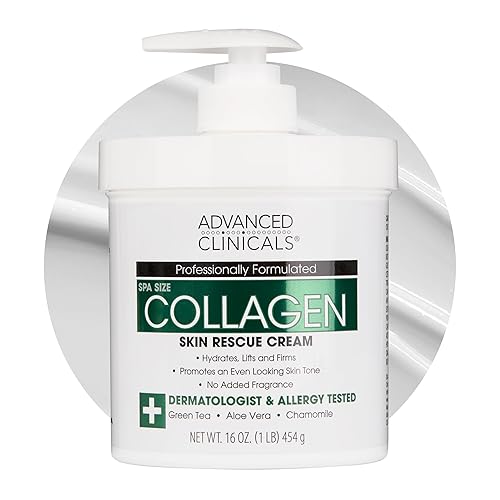 Advanced Clinicals Collagen Cream Body Lotion & Face Moisturizer W/Vitamin E | Skincare Moisturizing Collagen Lotion For Women, Men, Hand, & Neck