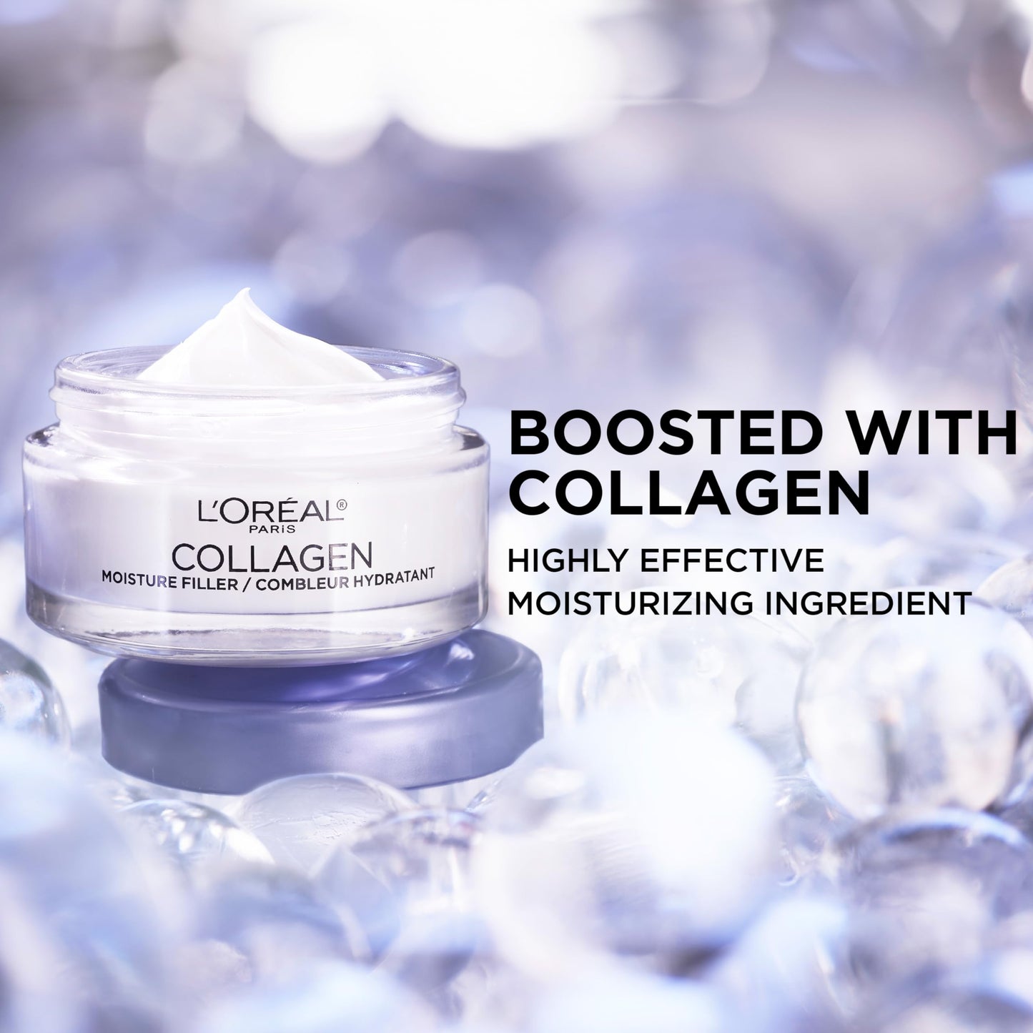 L'Oreal Paris Collagen Moisture Filler Facial Moisturizer, Fragrance Free, Anti Aging Face Cream, Non-Greasy Skin Care Formula For Up to 48HR