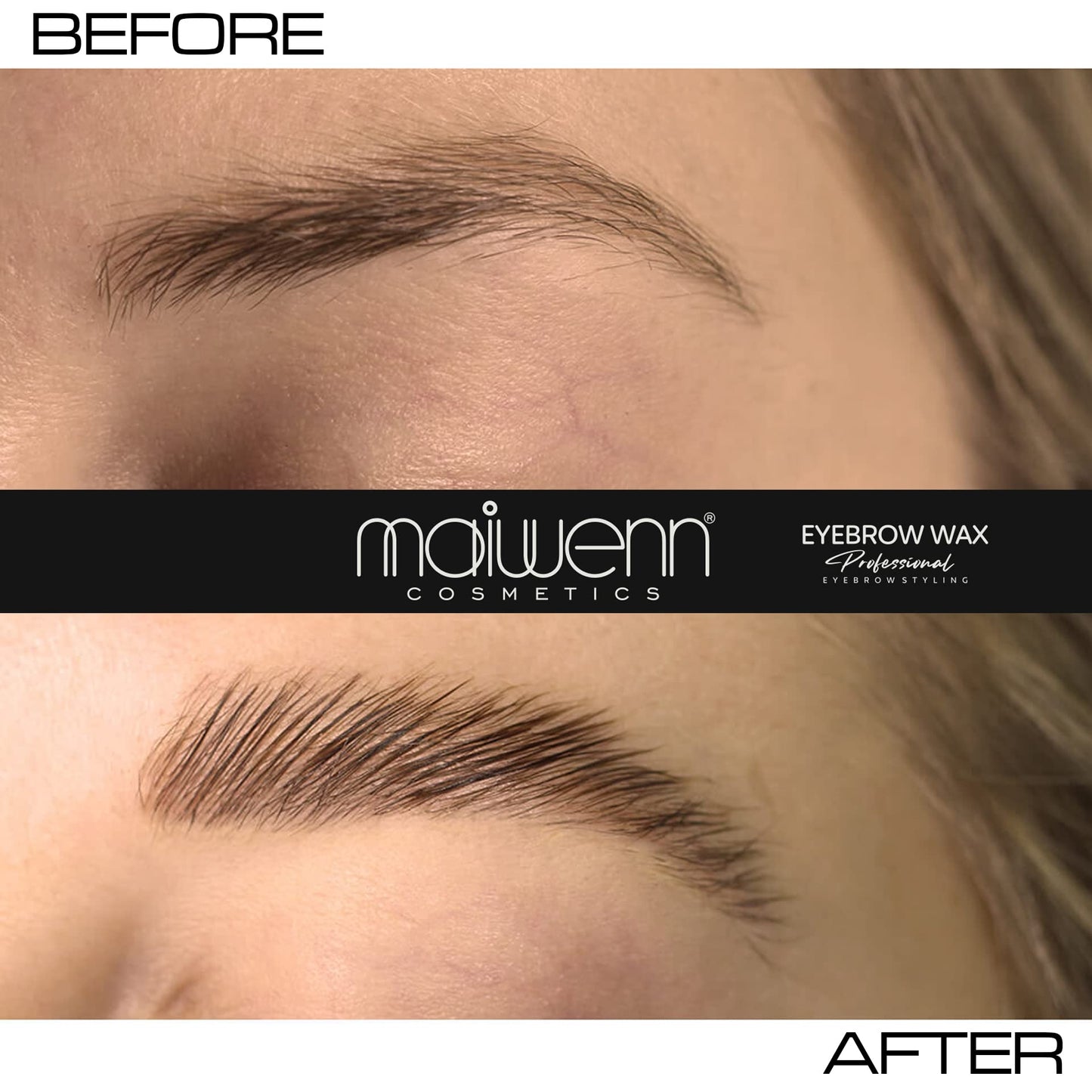 Maiwenn Make Up Eyebrow Wax, 4D Brow Freeze Styling Gel, Long Lasting Waterproof, for Natural, Fluffy and Feathery Brows