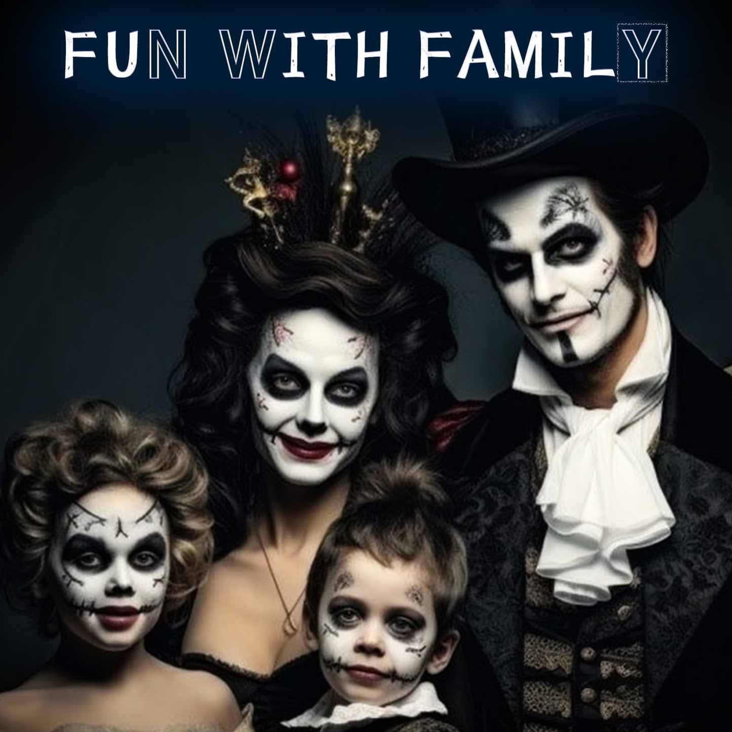 VPCRT6 White Black Blue Halloween Face Body Paint with 3PCS Sponge and 1PC Brush, for Baseball, Sports(Eye Black) & Halloween, Face Painting Kit