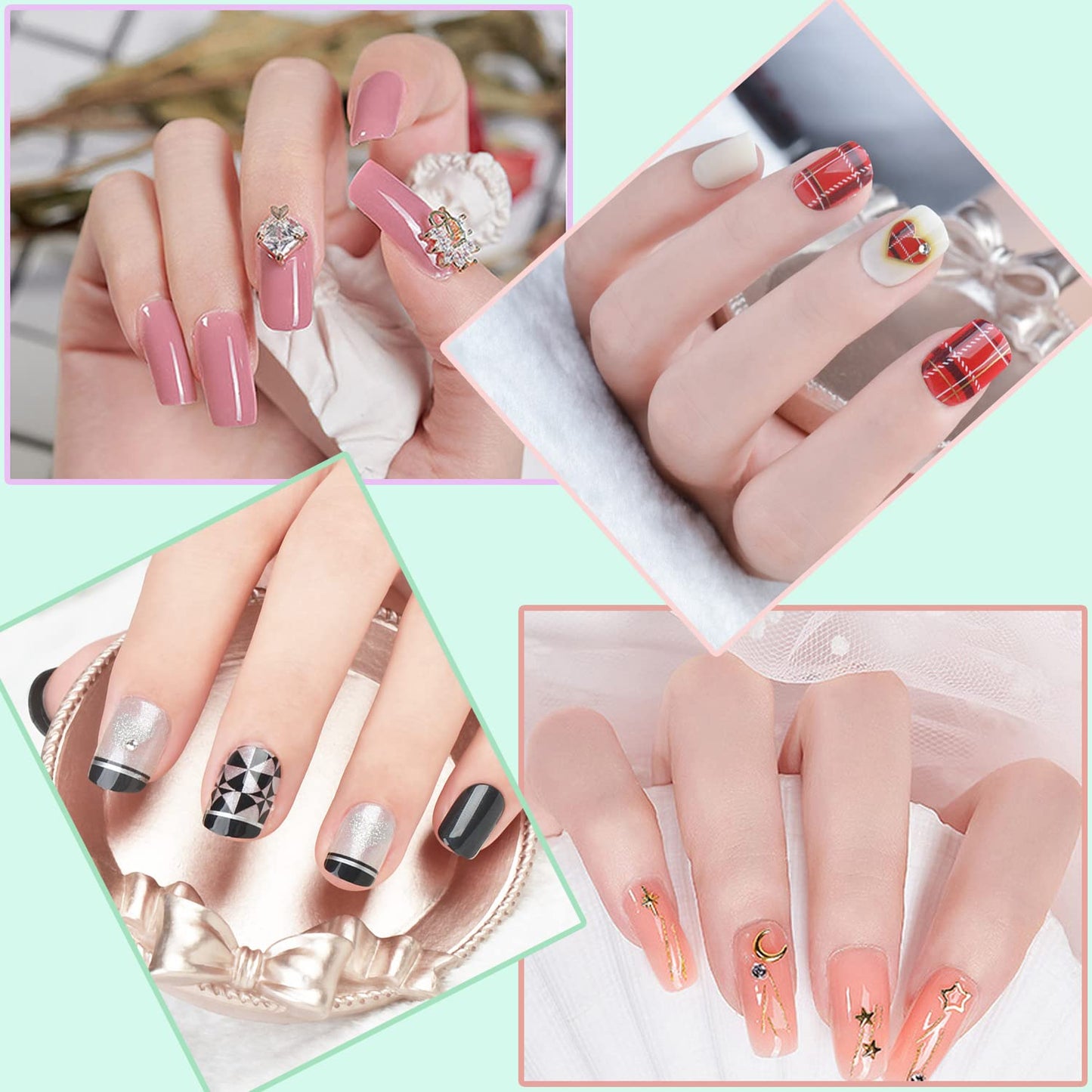 LEQ 2Pcs Nail Art Brush Set, Dual-ended Oval & Flat Gel Nail Polish Brushes Nail Art Liner Brush Polygel Slice Tool for PolyGel UV Builder Gel Nails