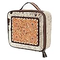 American Darling Jewelry Case Hand Tooled Hair-On Genuine Leather Western Women Bag | Organizer Box for Travel