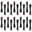 Lurrose Double Sided Eye Shadow Sponge Applicator Eye Brow Make Up Brush Portable Makeup Tool 20pcs (Black)