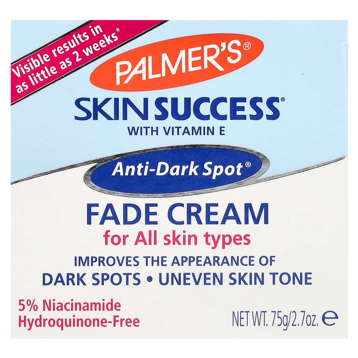 Skin Success Anti-Dark Spot Fade Cream - All Skin Types by Palmers for Unisex - 2.7 oz Cream