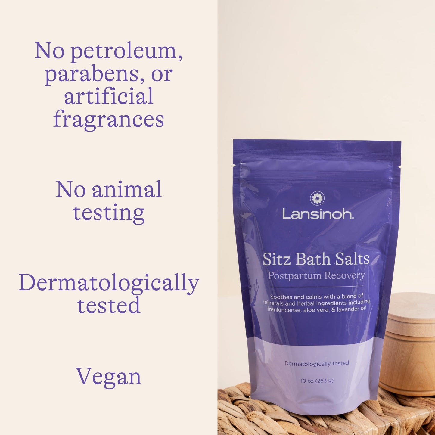 Lansinoh Sitz Bath Salts for Postpartum Care, Perineal Soak with Epsom Salt, Aloe Vera, Lavender & Frankincense Oil, 10 Ounces (Pack of 12) Beauty and Personal Care Lansinoh