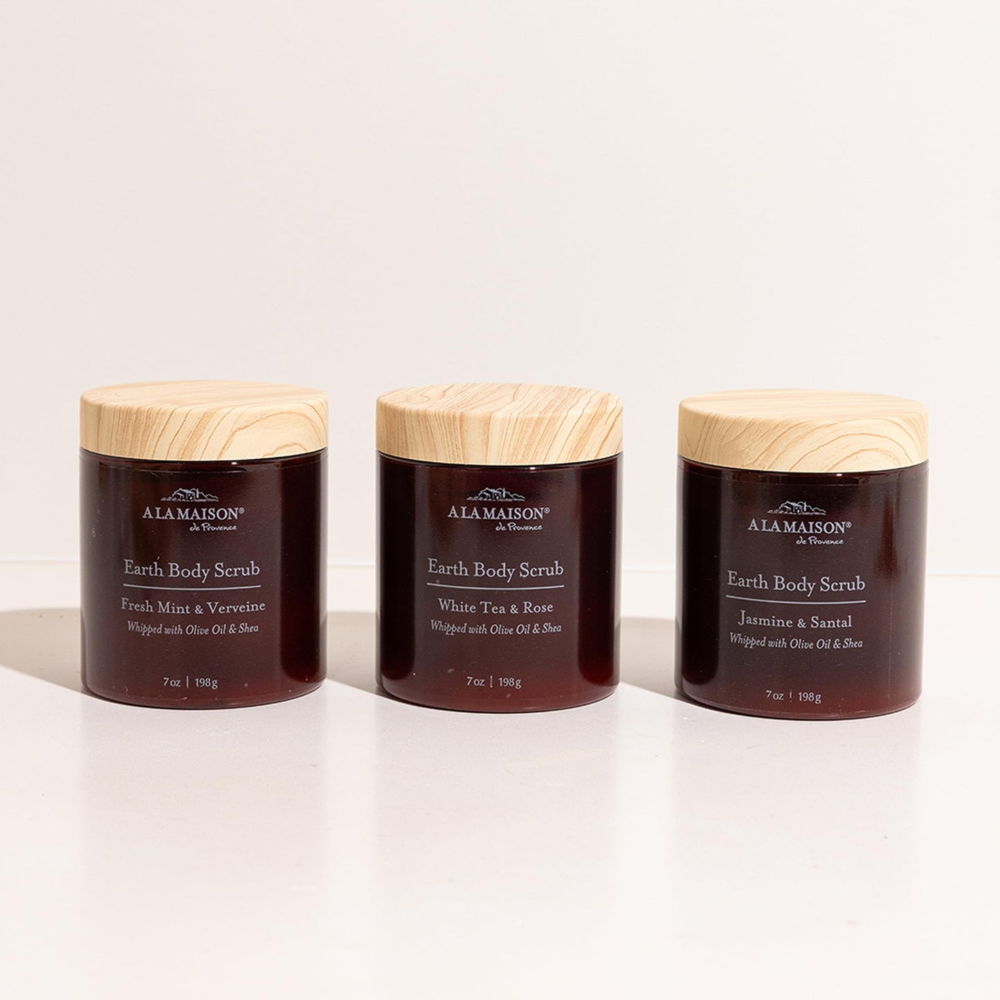 A LA MAISON Earth Body Scrub Amber Collection Natural Pumice Scrub with Shea Butter & Olive Oil - Gently Exfoliates & Softens Skin - French Formula Beauty & Personal Care A LA MAISON