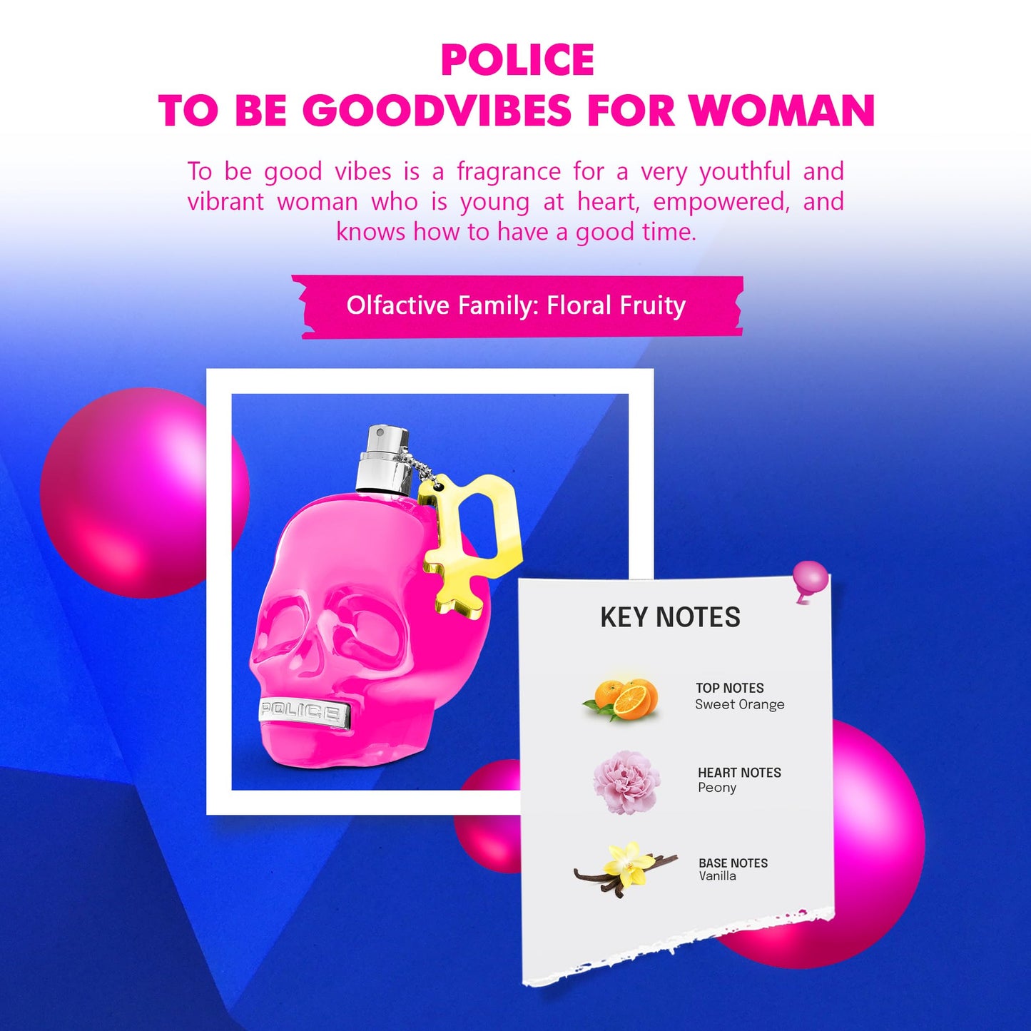 Police To Be Good Vibes by Police for Women - 4.2 oz EDT Spray