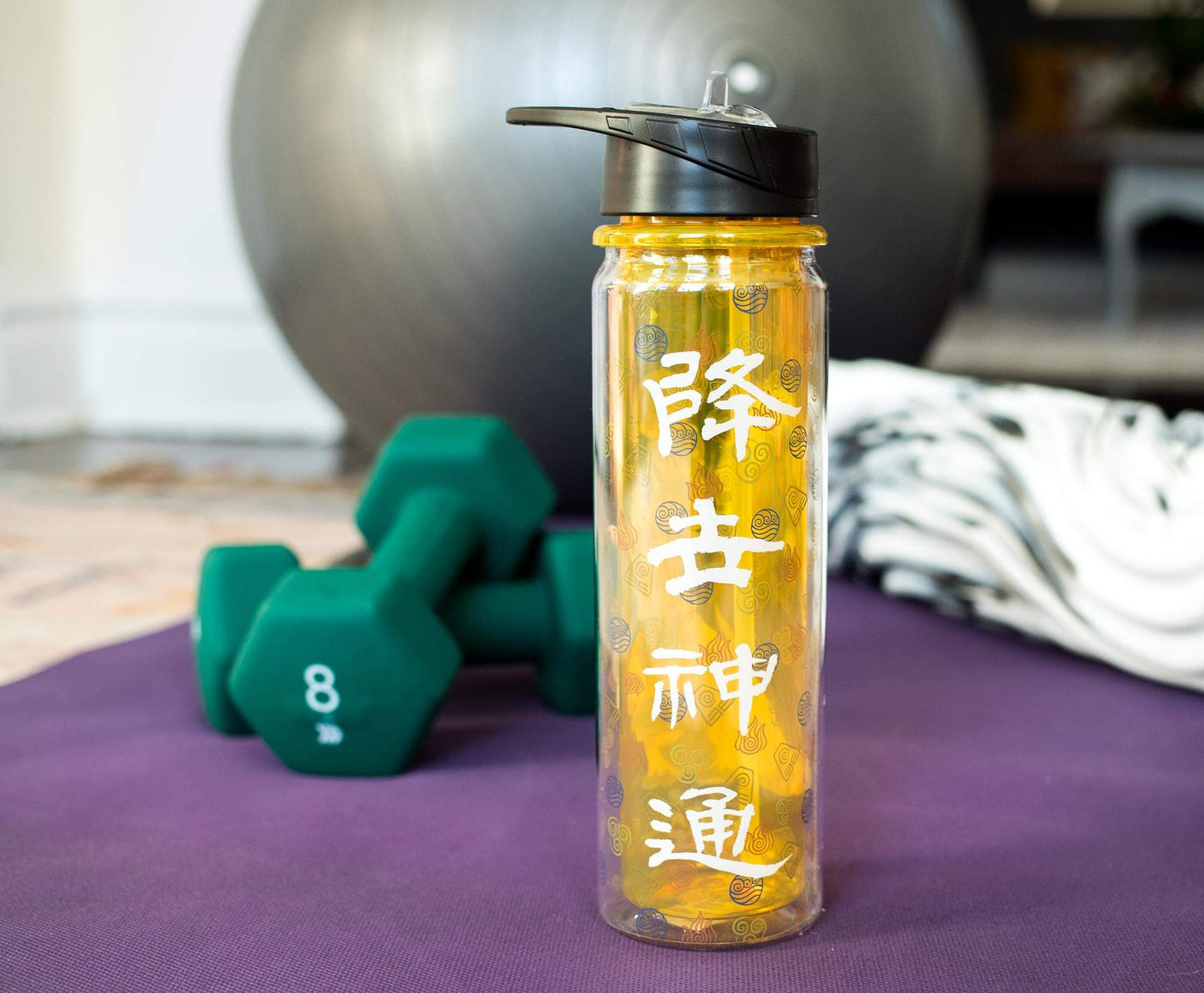 Avatar: The Last Airbender Chibi Characters Water Bottle | BPA-Free Plastic Bottle With Screw Top And Flip-Up Straw Lid | Sports Hydration | Holds 16