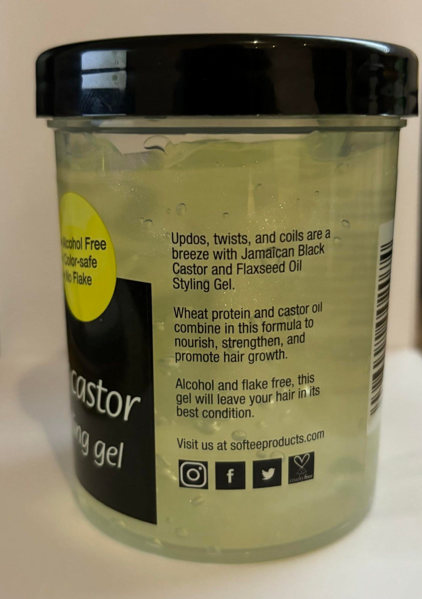 Softee Softee jamaican black castor & flaxseed oil styling gel 8 ounce, Green, 8 Ounce
