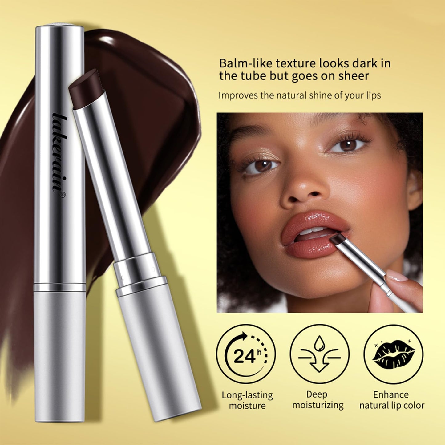 3PCS Honey Lipstick Tinted Lip Balm - Sheer Hydrating Lipstick for All Skin Tones - Moisturizing Lip Color, Nourishing Lip Balm with a Hint of Natural Beauty and Personal Care BAISEN DIARY