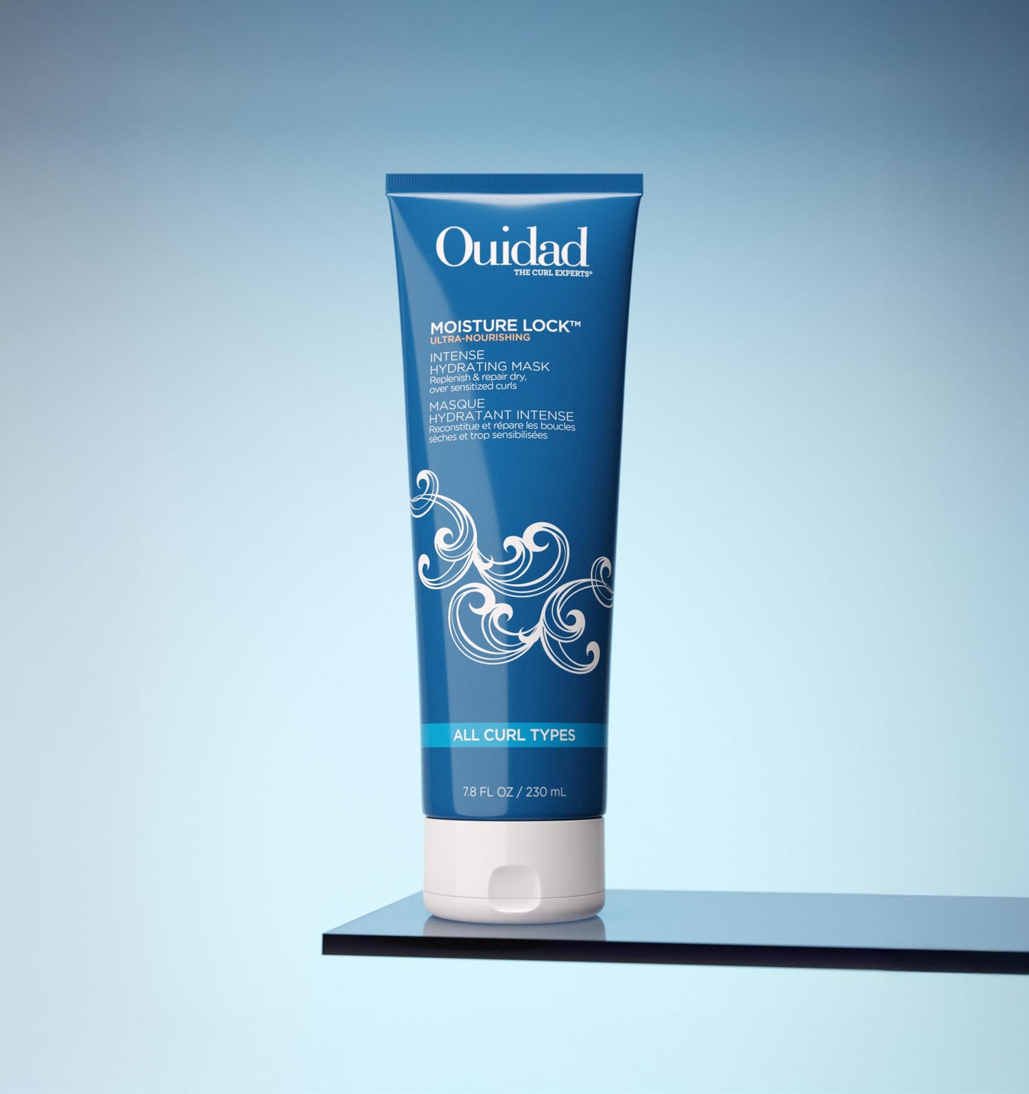 Ouidad Moisture Lock Hair Mask, 7.8 fl oz, Ultra-Nourishing Intense Frizz Control Curly Hair Mask with Macadamia Nut Oil, Olive Oil, Helps Repair
