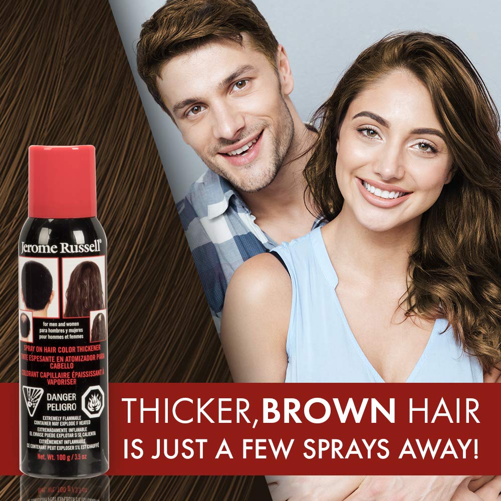 jerome russell Hair Color Thickener for Thinning Hair, Medium Brown, 3.5 Ounce