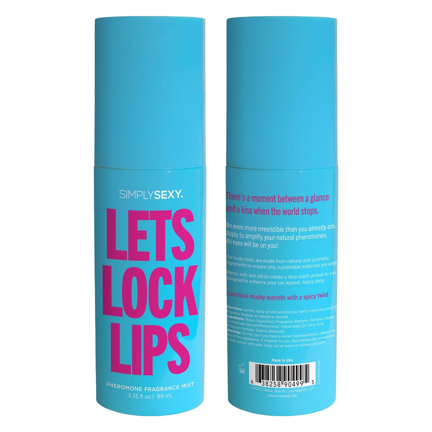 Simply Sexy Affirmations Let's Lock Lips Pheromone Body Mist for Women - Soft Floral Scent with Notes of Natural Bergamot, Lemon, Cardamon, Mimosa and