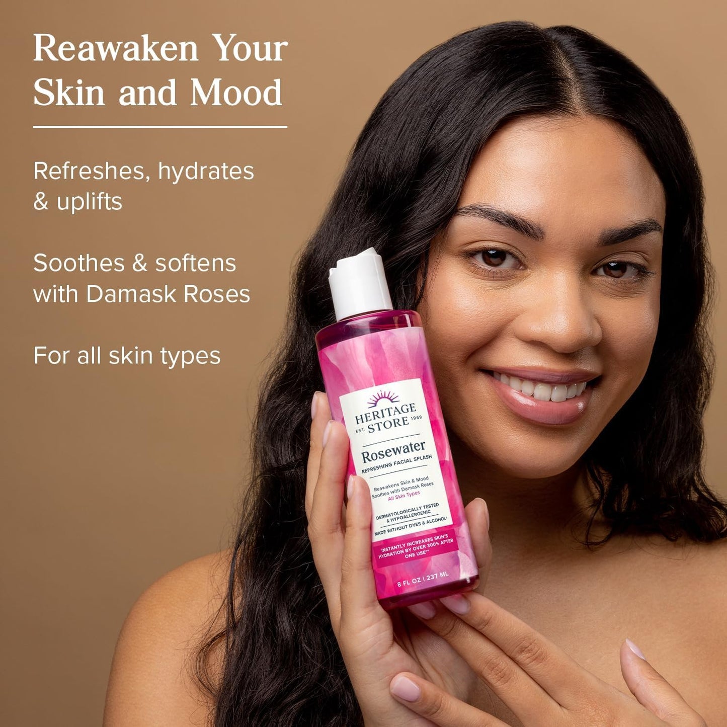 Heritage Store Rosewater 4 oz (Multi-Pack) Beauty & Personal Care HERITAGE STORE