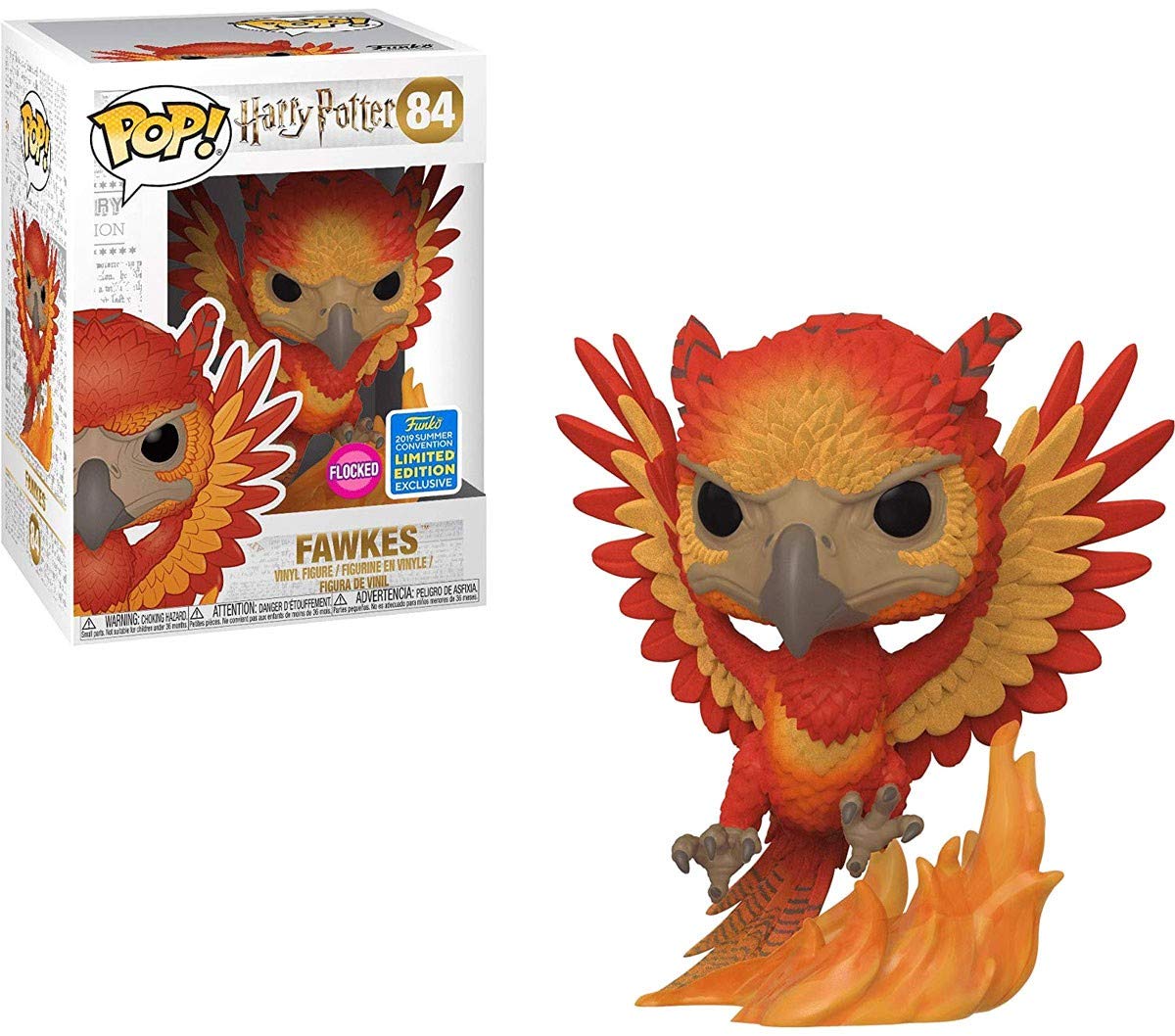Funko POP! Harry Potter - Fawkes (Flocked) #84 - 2019 SDCC Shared Exclusive