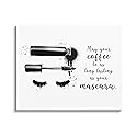 Stupell Industries Coffee & Lashes Mascara Phrase Canvas Wall Art, Design by Alison Petrie