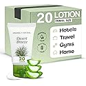 Travel Size Hotel Lotion 20 Count 1 oz Bottles Guest Amenities for Vacation Rentals and Short Term Rentals Paraben Free Green Tea & Lemongrass Scent