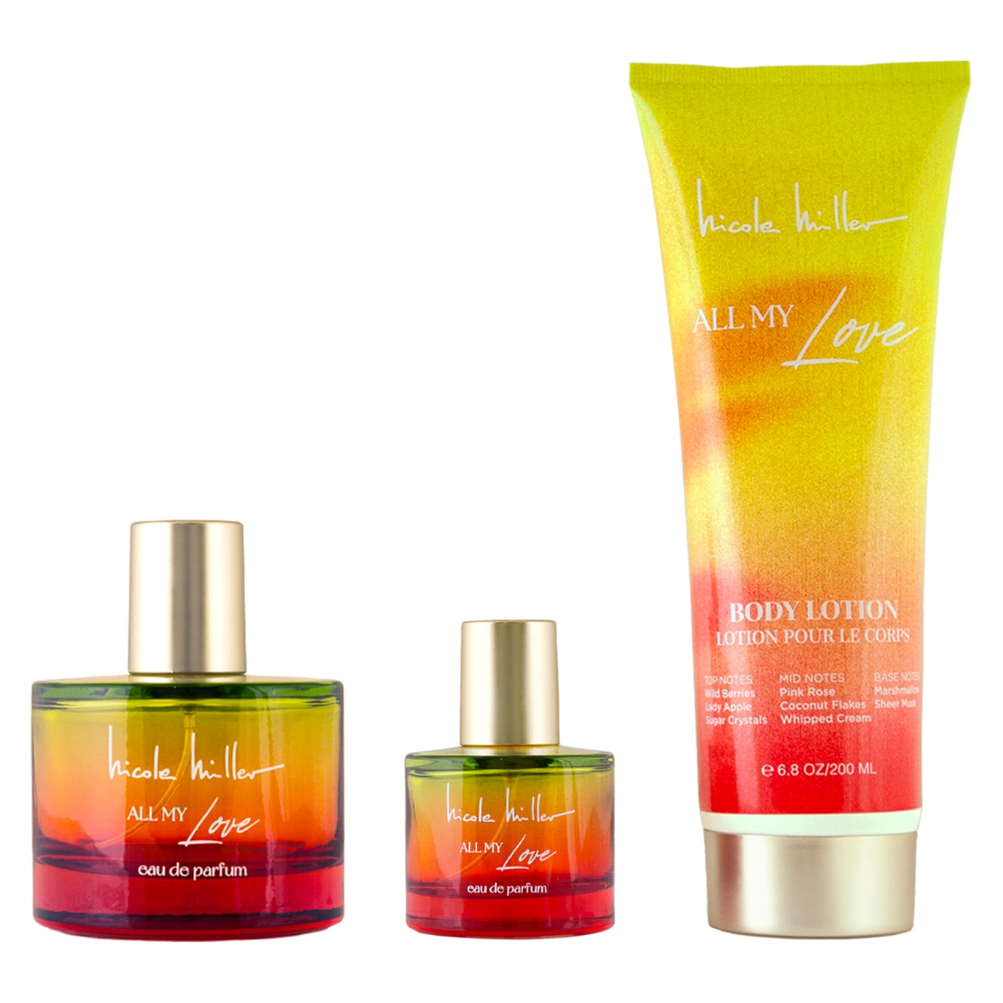 Nicole Miller All My Love 3pc Eau de Parfum Gift Set for Her