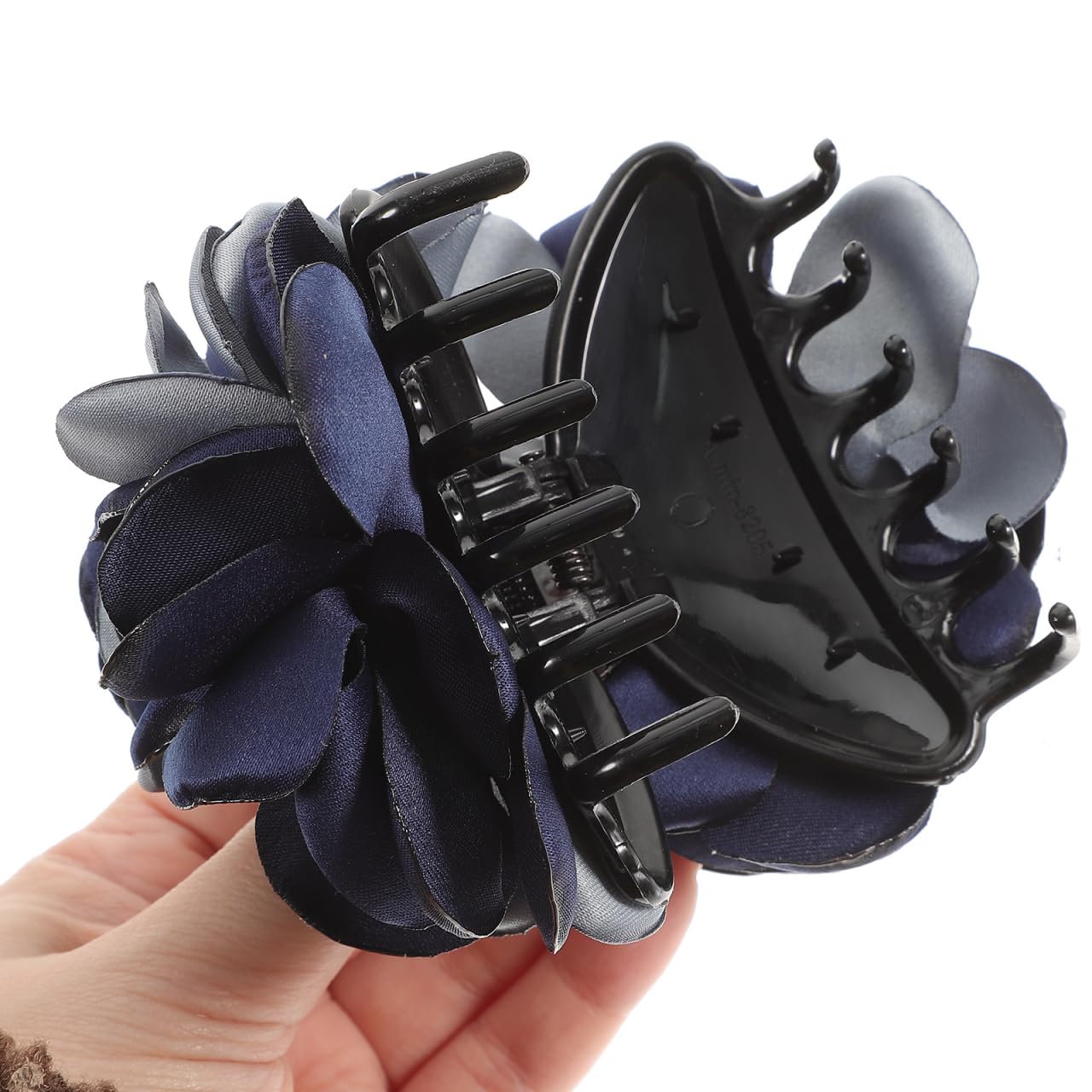 Lurrose 4Pcs Ribbon Hair Claws Large Claw Clamps Rose Flower Bow Jaw Hair Clip Barrette Ponytail Holders for Girls Women