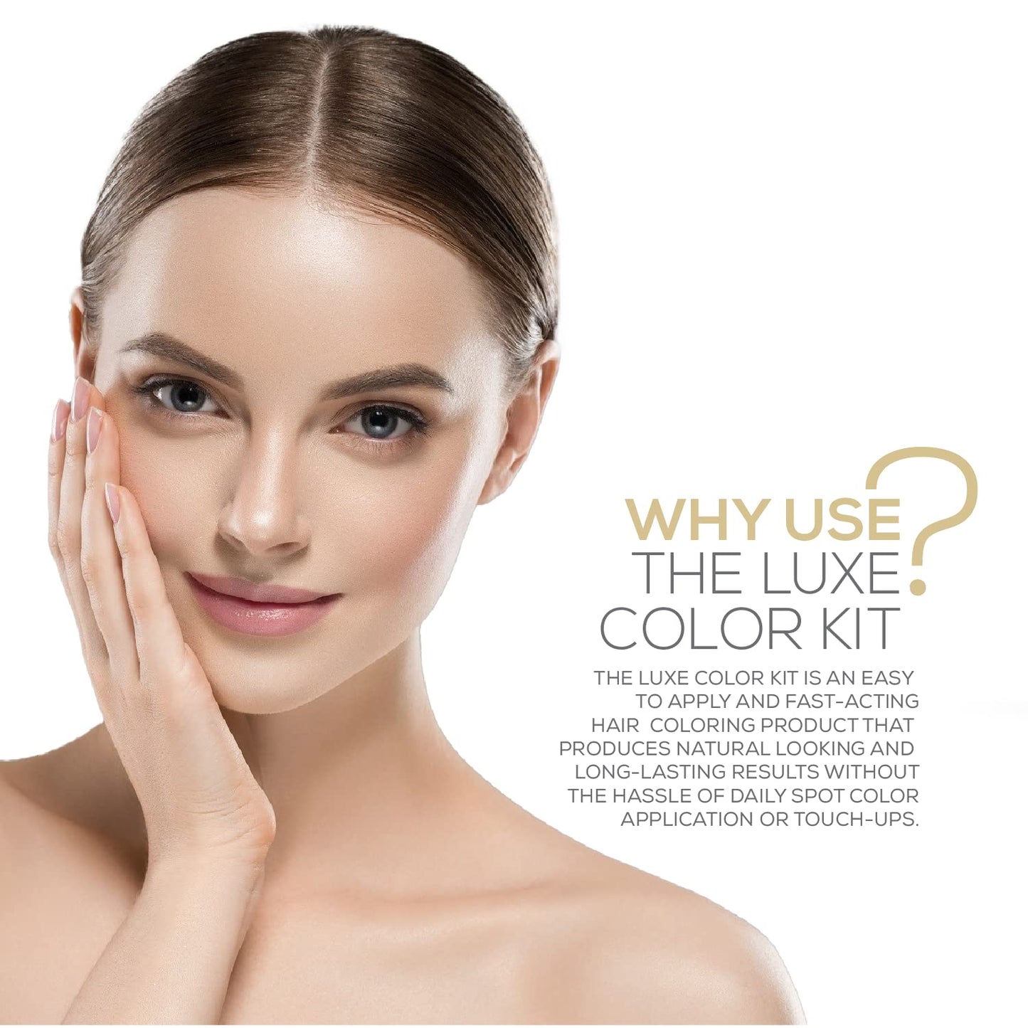 Parallel Products - Luxe Color (Dark Brown) - Cream Hair Dye - 25mL - Tint for Professional Spot Coloring - With Cream Developer, Mixing Dish